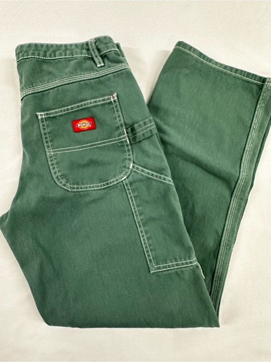 Dickies Pants - 💚🔥🔨Dickies Girl CP20 Sage Green Contrast Stitch Carpenter Pants Size 7/28